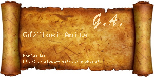 Gálosi Anita névjegykártya