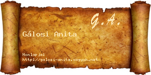 Gálosi Anita névjegykártya